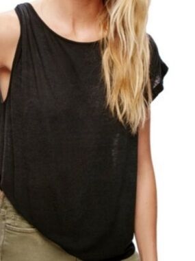 Free People Pluto One-Shoulder Tee/ Brand New With Tags
